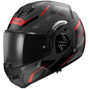 Casco de moto modular LS2 FF906 Advant Kuka negro-rojo mate