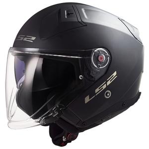 Casco Moto Open LS2 OF603 Infinity II Negro Sólido Mate