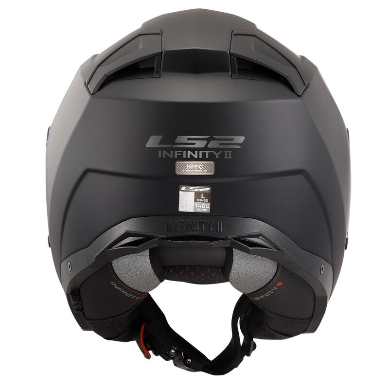 Casco Moto Open LS2 OF603 Infinity II Negro Sólido Mate