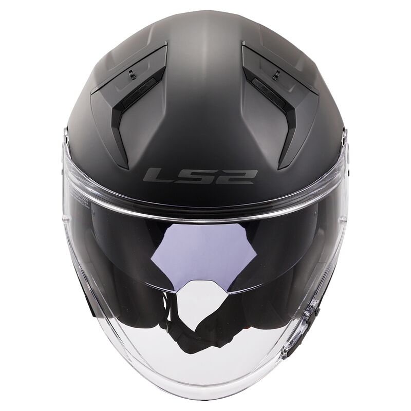 Casco Moto Open LS2 OF603 Infinity II Negro Sólido Mate