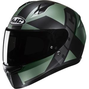Casco integral de moto HJC C10 Tez MC4SF negro-verde