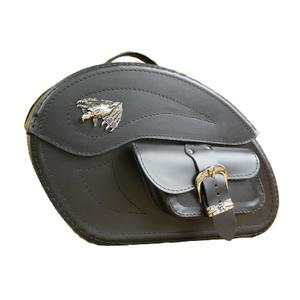 Alforjas de cuero para moto RSA S262 negro 26 l