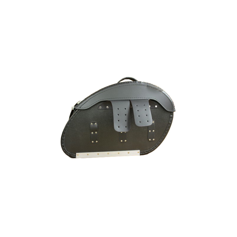 Alforjas de cuero para moto RSA S262 negro 26 l