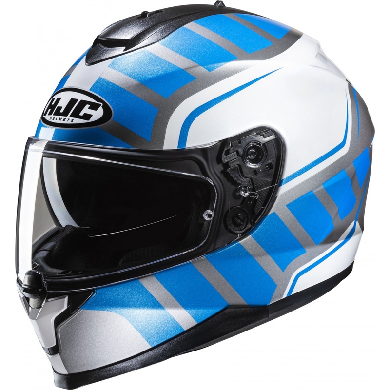 Casco integral de moto HJC casco C70N Holt MC2 blanco-gris-azul