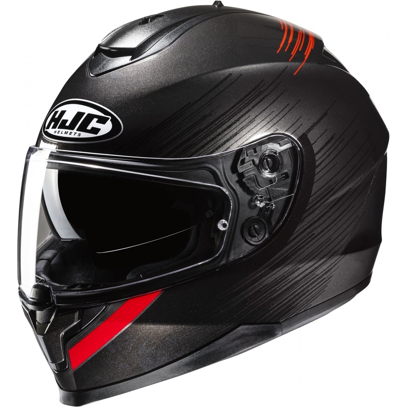 Casco integral de moto HJC C70N Sway MC1 rojo-negro