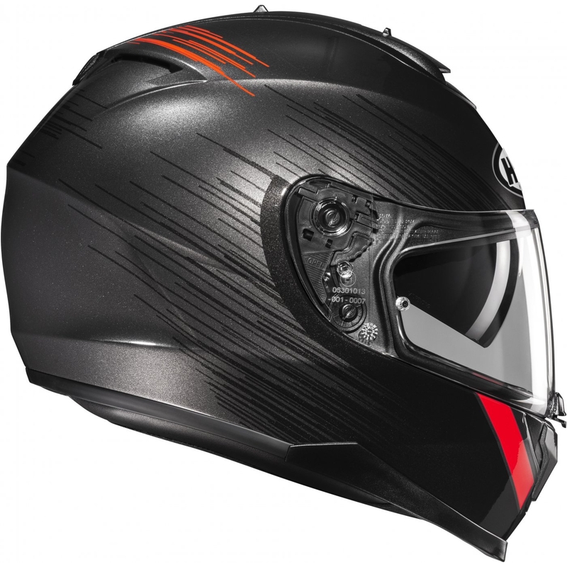 Casco integral de moto HJC C70N Sway MC1 rojo-negro