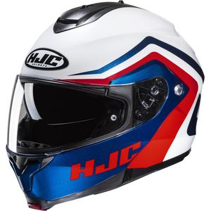 Casco de moto abatible HJC C91N Nepos MC21 rojo-azul-blanco