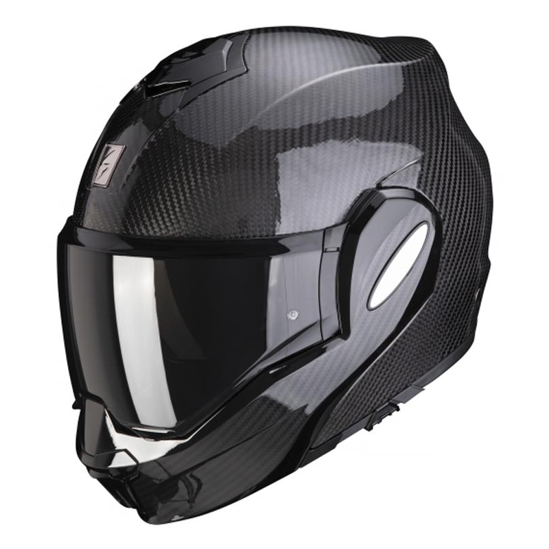 Casco abatible Scorpion EXO-TECH EVO Carbon negro brillante - grado II