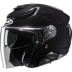 Casco de moto abierto HJC F31 Solid Metallic Black