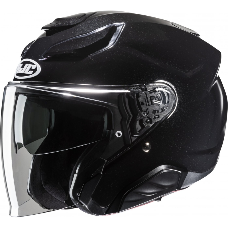 Casco de moto abierto HJC F31 Solid Metallic Black
