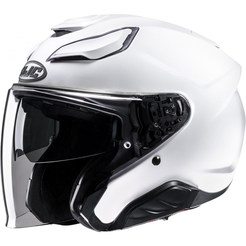 Casco de moto abierto HJC F31 Solid blanco perla