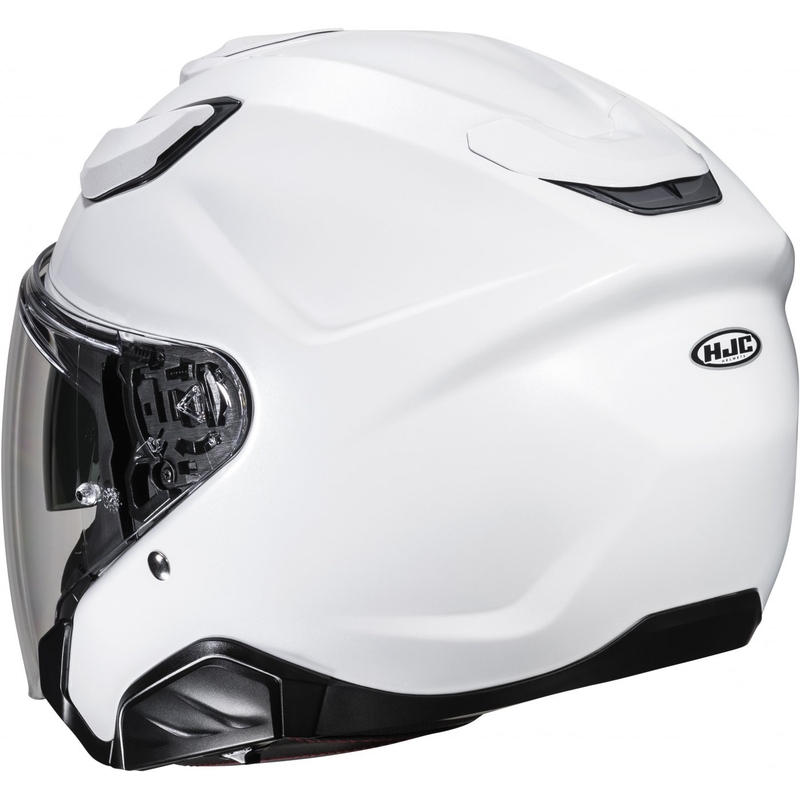 Casco de moto abierto HJC F31 Solid blanco perla