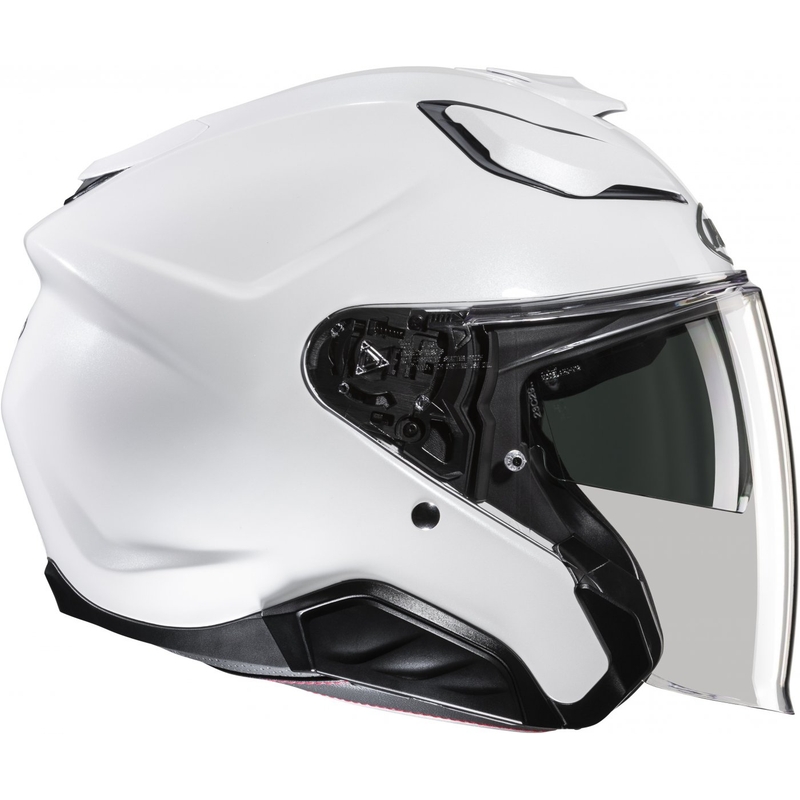 Casco de moto abierto HJC F31 Solid blanco perla