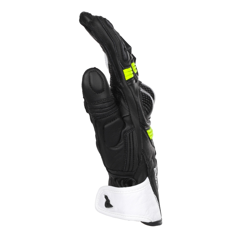 Guantes de moto para mujer Street Racer STR negro-amarillo fluo - calidad II