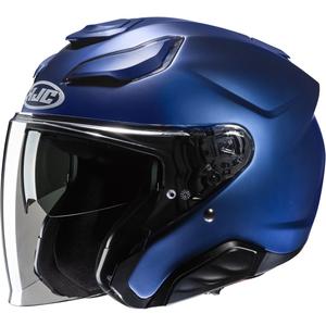 Casco de moto abierto HJC F31 Solid Metallic Blue
