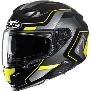 Casco integral de moto HJC F71 Arcan MC3H negro-gris-amarillo fluo