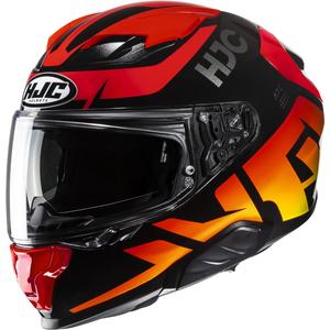 Casco integral de moto HJC F71 Bard MC1 negro-rojo-naranja