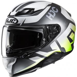 Casco integral de moto HJC F71 Bard MC4HSF gris-blanco-verde