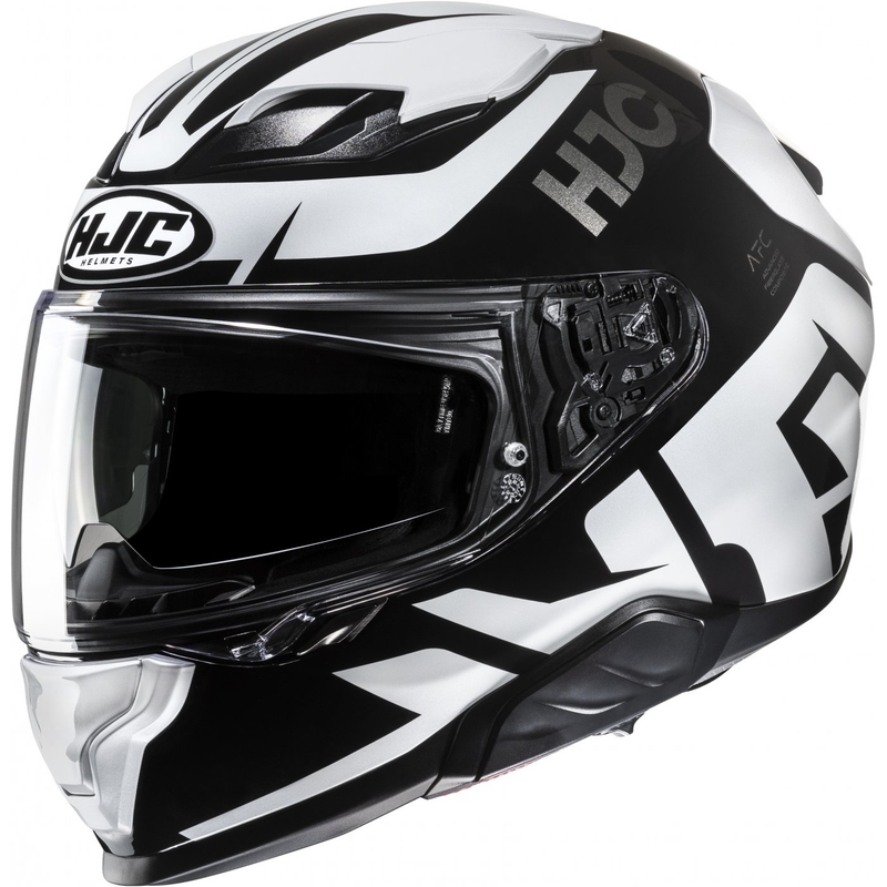 Casco integral de moto HJC F71 Bard MC5 blanco y negro