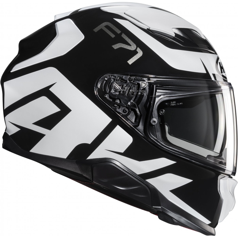 Casco integral de moto HJC F71 Bard MC5 blanco y negro