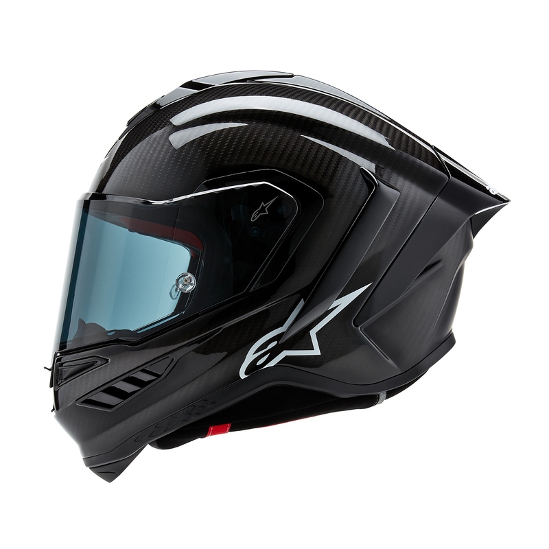 Casco integral de moto Alpinestars Supertech R-10 Solid negro carbono