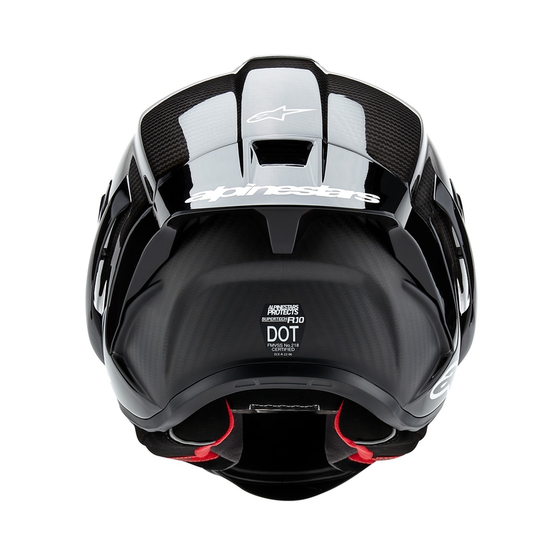Casco integral de moto Alpinestars Supertech R-10 Solid negro carbono