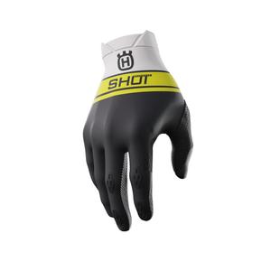 Guantes motocross Shot Aerolite Husqvarna LE 2024 blanco-negro liquidación