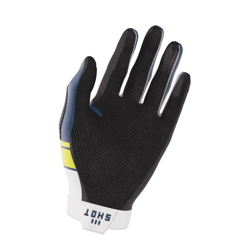 Guantes de motocross Shot Aerolite Husqvarna LE blanco-azul en oferta liquidación