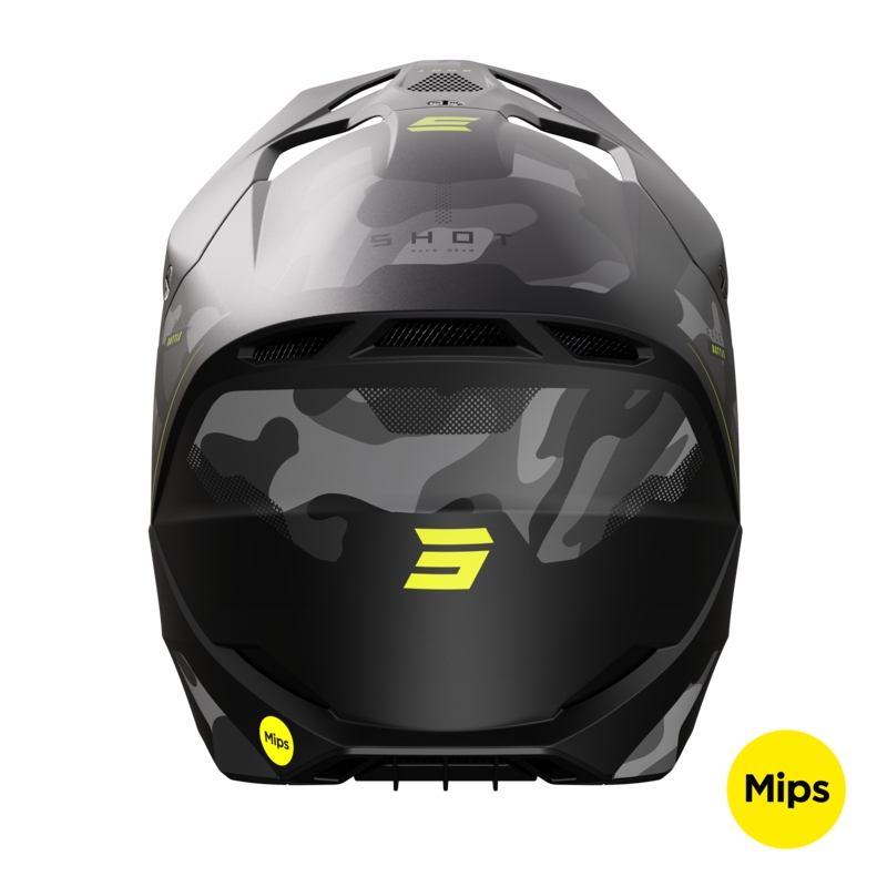 Casco de Motocross Shot Race Battle Amarillo Fluo Mate Oferta liquidación