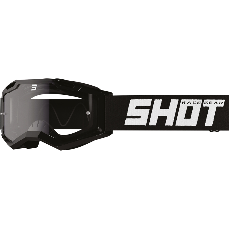 Gafas de motocross para niños Shot Rocket Kid 2.0 negras (plexi transparente)