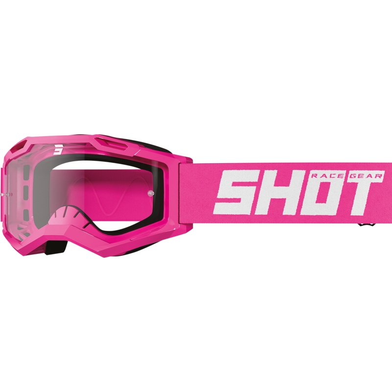 Gafas de motocross para niños Shot Rocket Kid 2.0 rosa (plexi transparente)