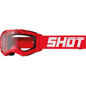Gafas de motocross para niños Shot Rocket Kid 2.0 rojas (plexi transparente)