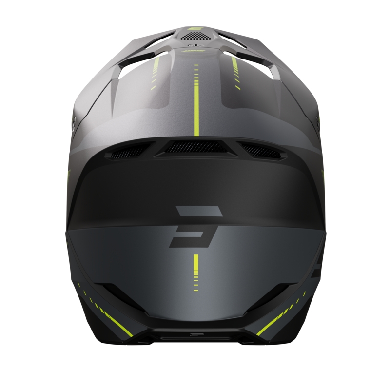 Casco de motocross Shot Furious Peak gris-amarillo fluo mate