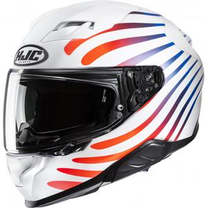 Casco integral de moto HJC F71 Zen MC21SF blanco y arco iris