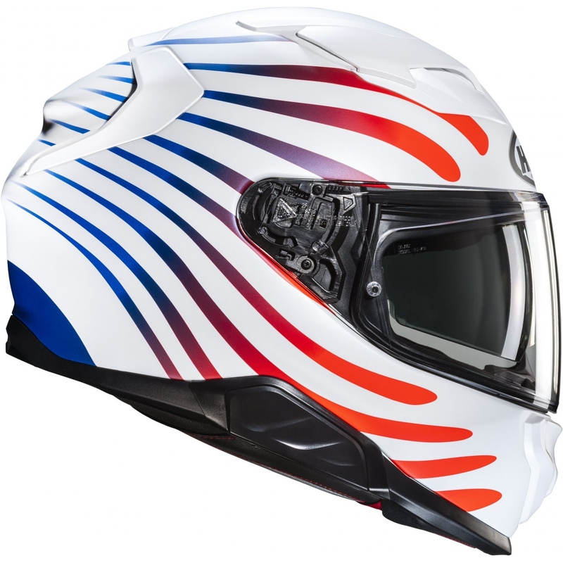 Casco integral de moto HJC F71 Zen MC21SF blanco y arco iris