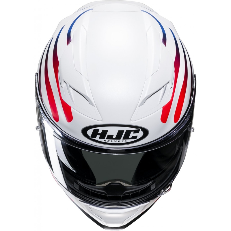 Casco integral de moto HJC F71 Zen MC21SF blanco y arco iris