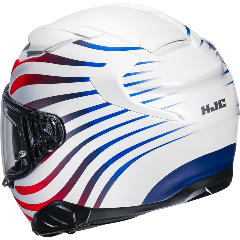 Casco integral de moto HJC F71 Zen MC21SF blanco y arco iris