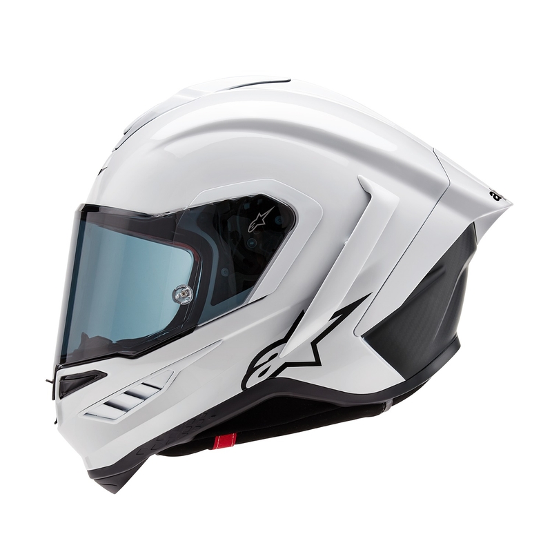 Casco integral de moto Alpinestars Supertech R-10 Solid carbono blanco mate