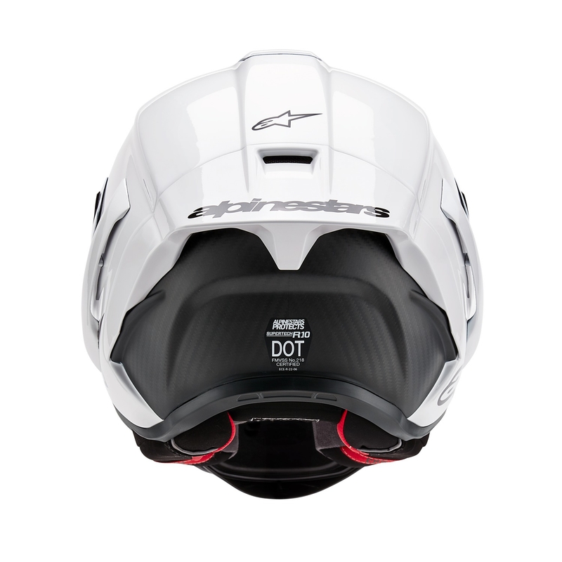 Casco integral de moto Alpinestars Supertech R-10 Solid carbono blanco mate