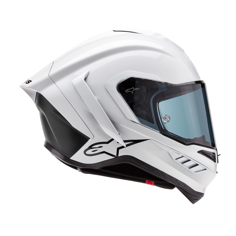 Casco integral de moto Alpinestars Supertech R-10 Solid carbono blanco mate