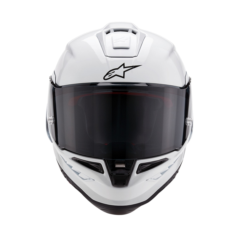 Casco integral de moto Alpinestars Supertech R-10 Solid carbono blanco mate