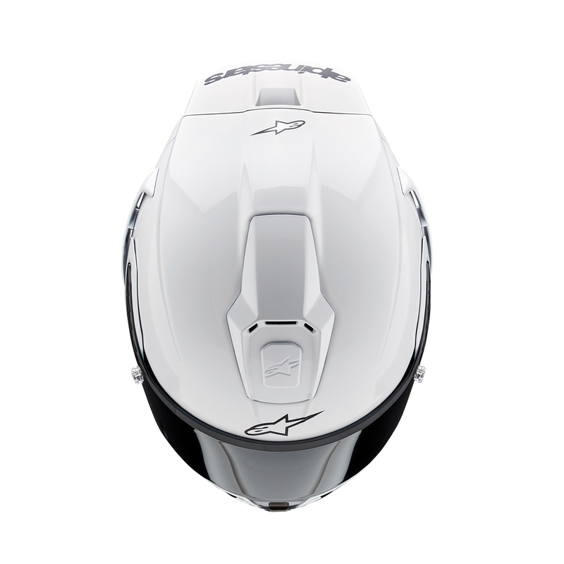 Casco integral de moto Alpinestars Supertech R-10 Solid carbono blanco mate