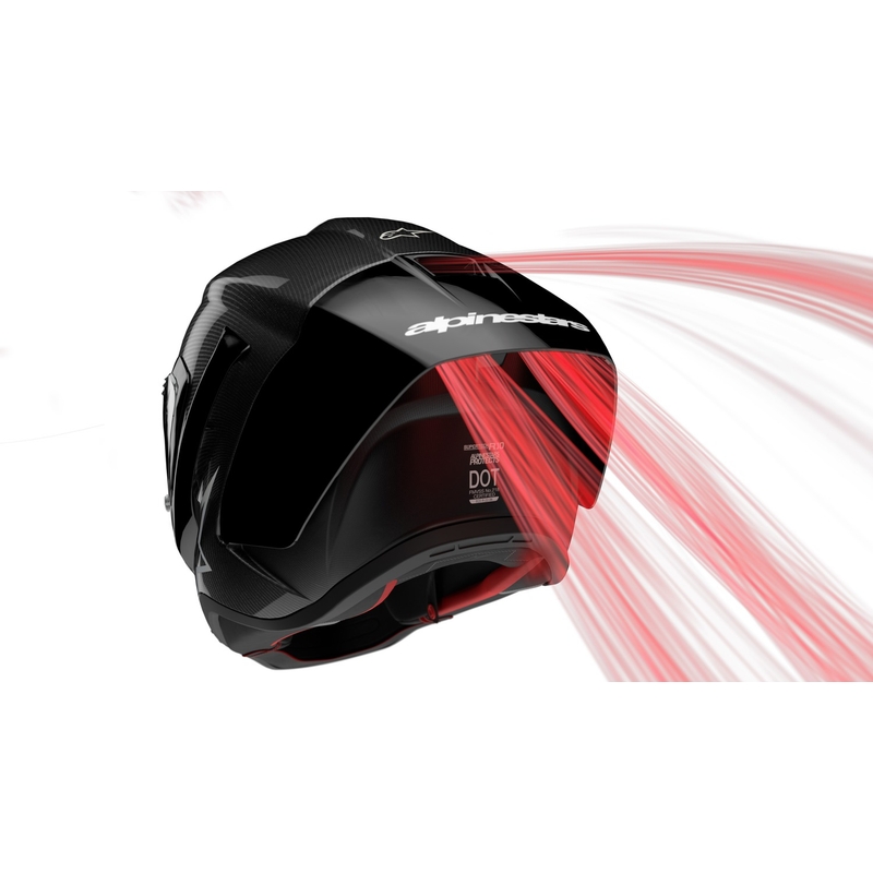 Casco integral de moto Alpinestars Supertech R-10 Solid carbono blanco mate
