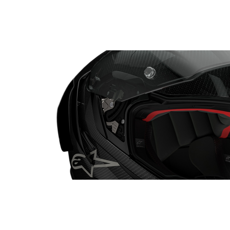 Casco integral de moto Alpinestars Supertech R-10 Solid carbono blanco mate