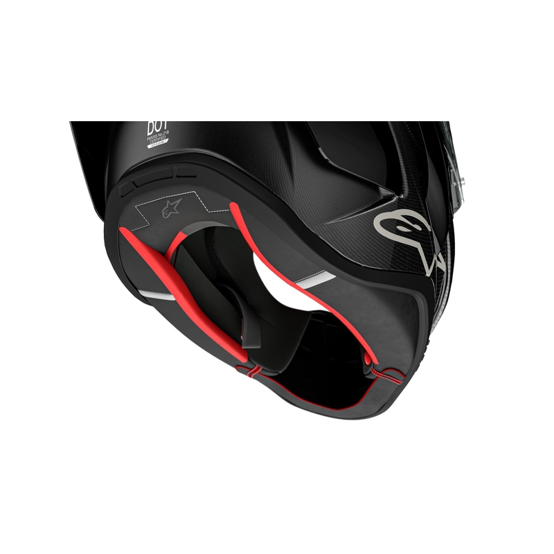 Casco integral de moto Alpinestars Supertech R-10 Solid carbono blanco mate