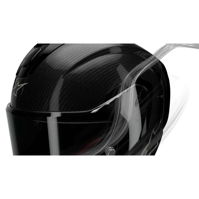 Casco integral de moto Alpinestars Supertech R-10 Team carbono rojo y blanco