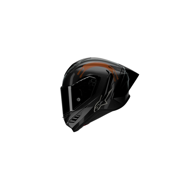 Casco integral de moto Alpinestars Supertech R-10 Team carbono fluo rojo-azul-blanco mate