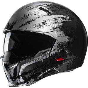 Casco abierto con máscara HJC i20 Furia MC5 negro-gris