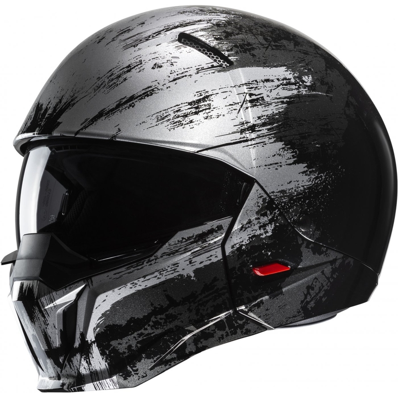 Casco abierto con máscara HJC i20 Furia MC5 negro-gris