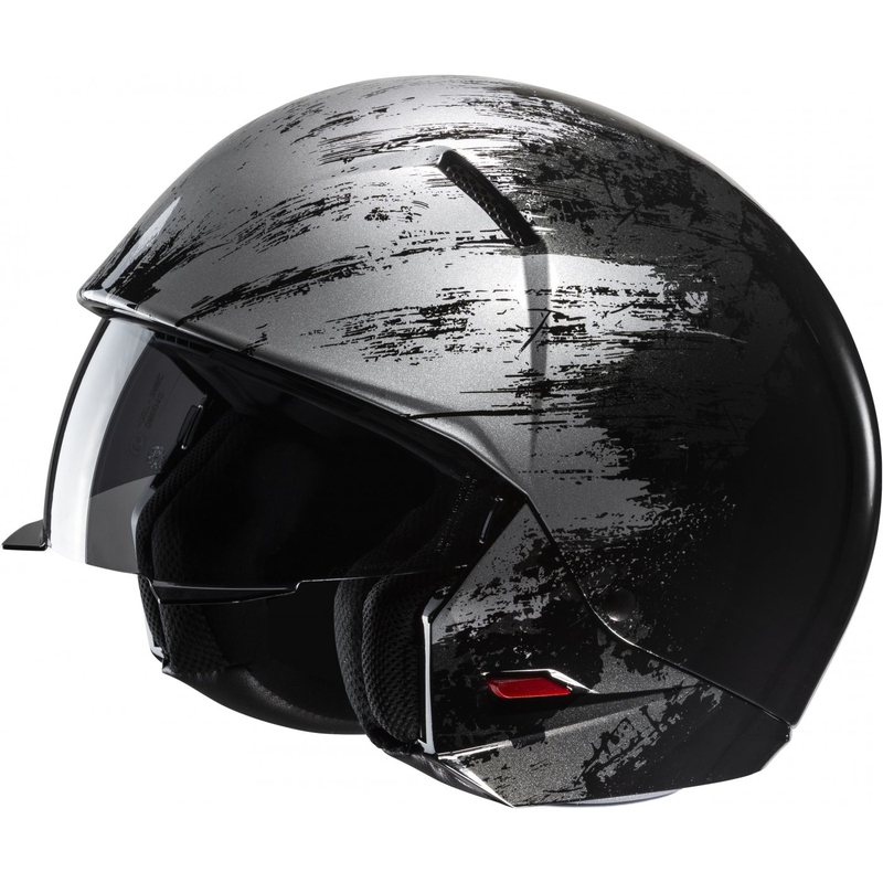 Casco abierto con máscara HJC i20 Furia MC5 negro-gris
